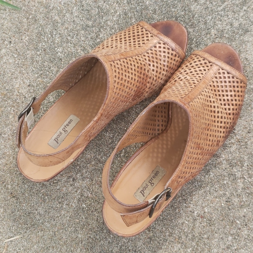Paul green lois slingback sandal peep toe heel